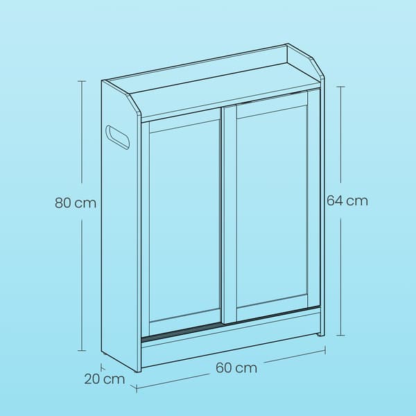 Baderomsskap 20x60x80 cm Hvit