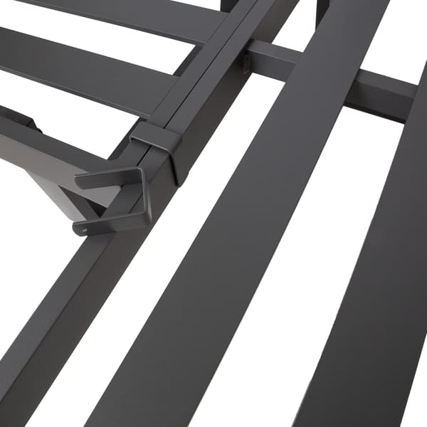 Trädgårdsmöbelset Malta modulsoffa 175x77x71 cm grå aluminium