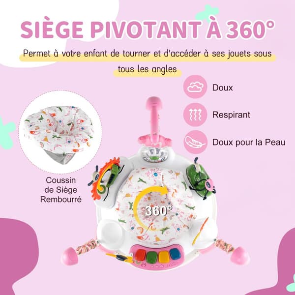Aktivitetscenter 84x84x90 cm Pink