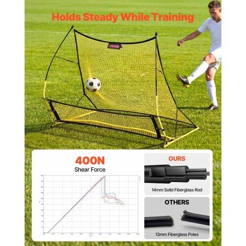 Fodboldreboundernet 1830x1085x1410 mm