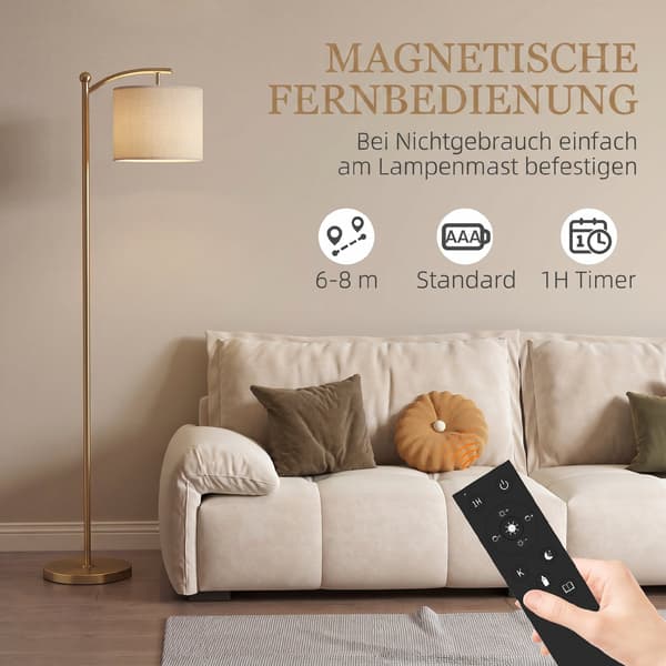 Gulvlampe 54,3x30,6x159,6 cm Guld