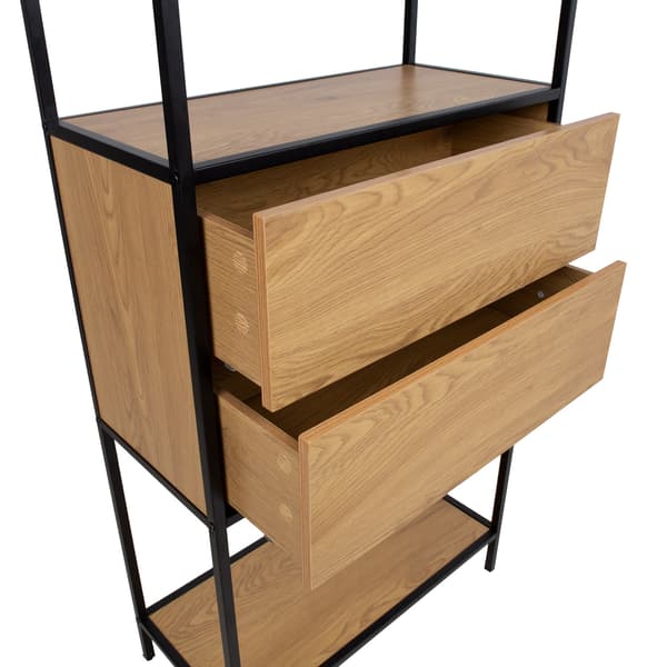 Hylla HEDVIG 64x30x178 cm Ask Svart