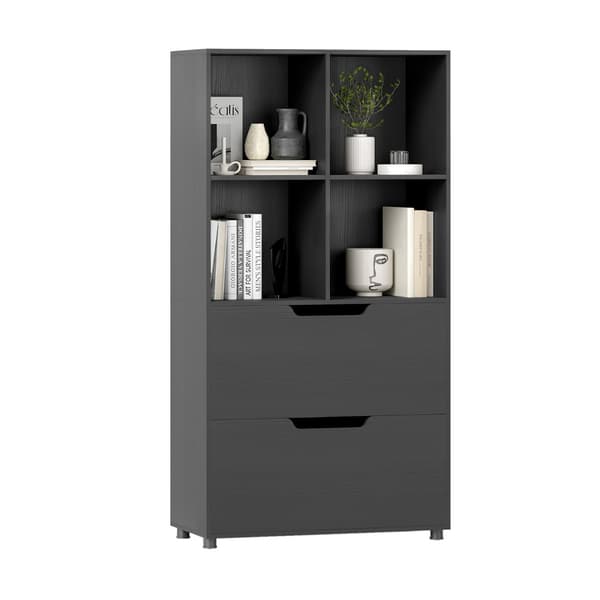 Bogreol, 70x33,5x130 cm, Sort, Opbevaring , Star