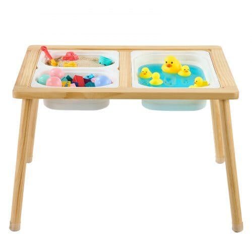 Sensoriskt bord för småbarn 82x60,5x50,5 cm trä