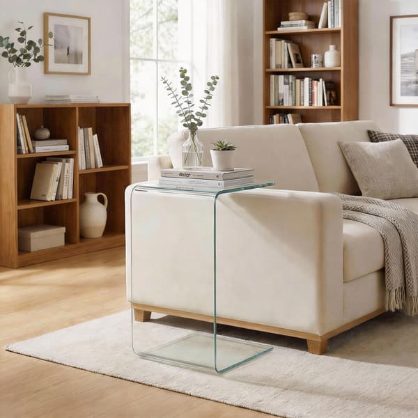 Soffbord 80x45x35 cm Transparent Glas