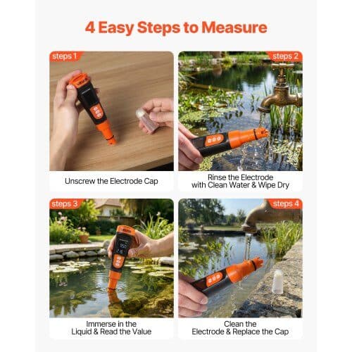 pH-meter MF02 40x40x185 mm orange/sort