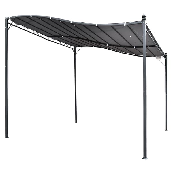 Pergola, 297x297 cm, harmaa, metalli