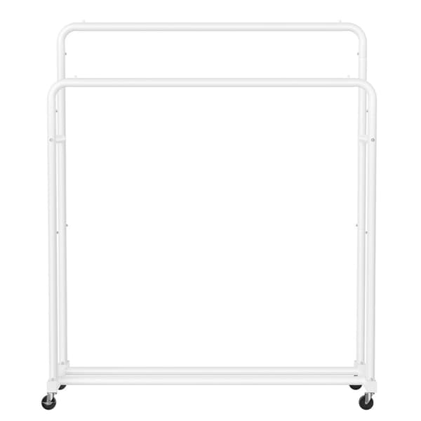 Klesstativ 46,5x110x155,5 cm Hvit Stål