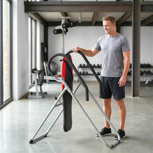 Inversionstabel Foldbar 122x59x130 cm sort/rød