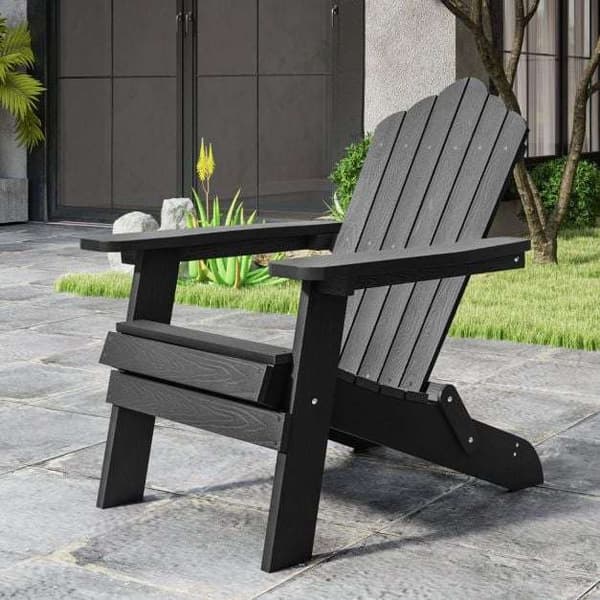 Sammenklappelig Adirondack-stol, 88x77x95 cm, Sort/Marineblå , Star