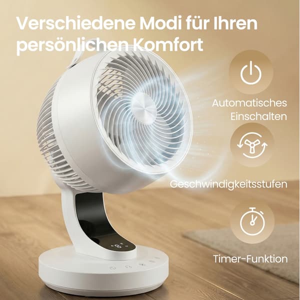 Bordventilator 25x26x38,4 cm Hvid