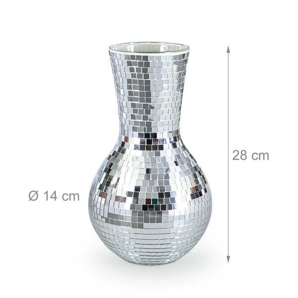 Vase, 28x14 cm, Sølv, Glas, Kodustaar