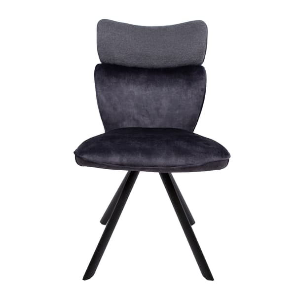 Stol Eddy 49x55x89 cm Mørkegrå Velour