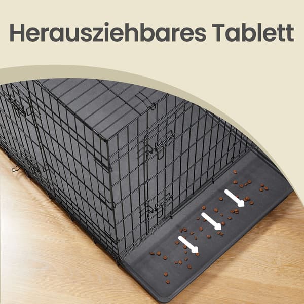 Hundebur 61x43,5x50,5 cm Sort stål