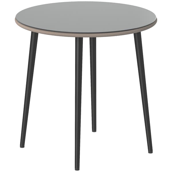 Havebord til spisning 80x80x74 cm Grå stål