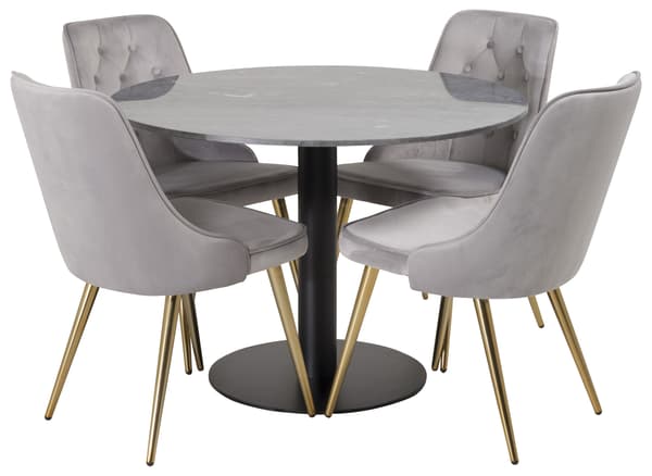 Spisebord Estelle 106x75 cm Sort Marmor