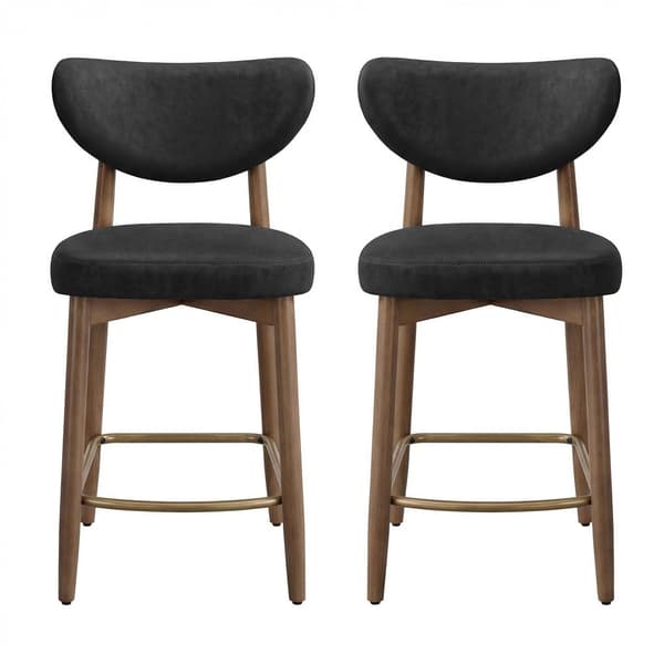 Barstol 2-delars set, 50 x 51,5 x 95,5 cm, svart