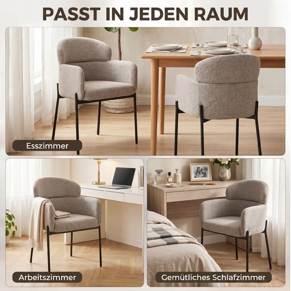 Lounge stol 60x57x83 cm lys brun