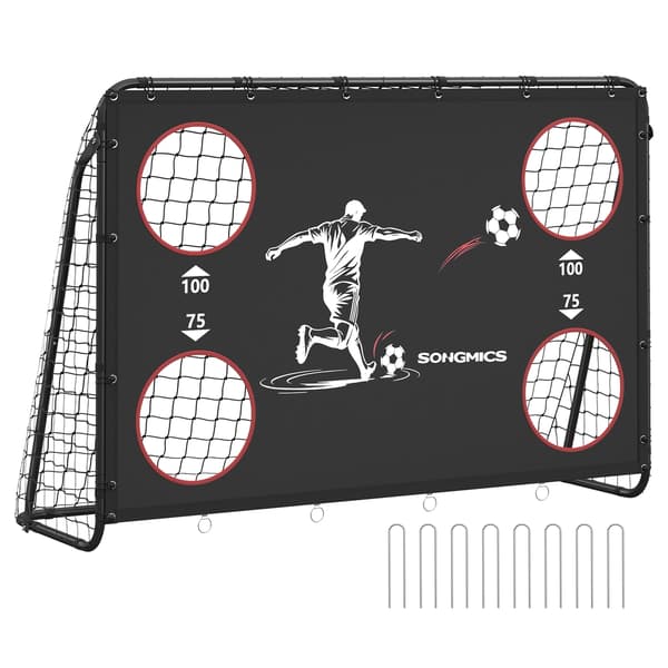 Fotballmål 60x180x120 cm Svart Stål