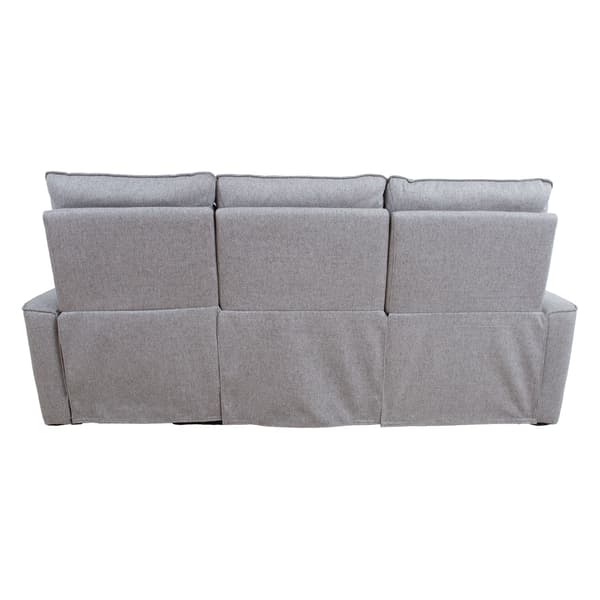 Fåtöljsoffa MORA 204x93x102 cm Grå Tyg