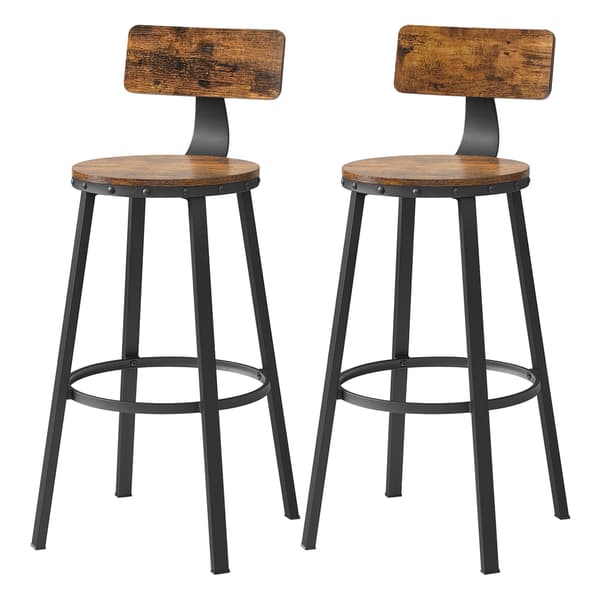 Barstol Set 54x99 cm Brun Metallram