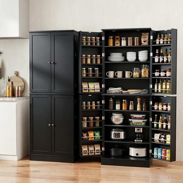 Spisekammer skab 60x35x166,5 cm sort