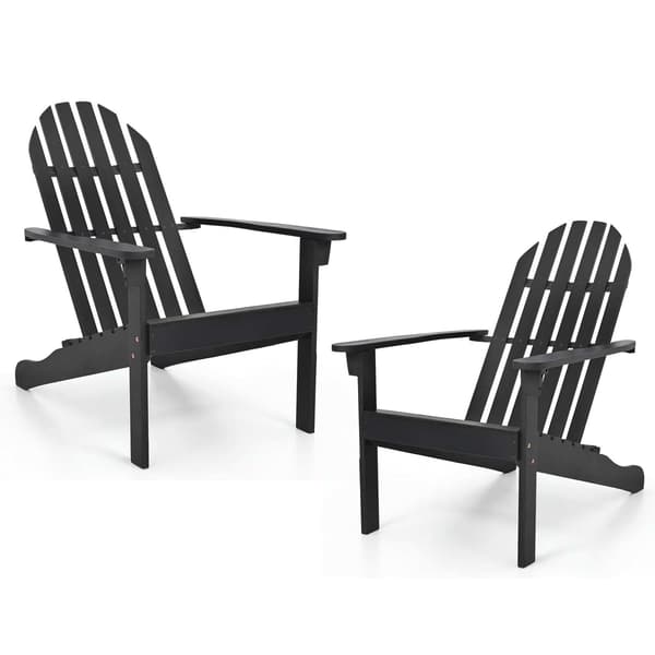 Adirondack havestole 2 stk 94x66x86 cm sort