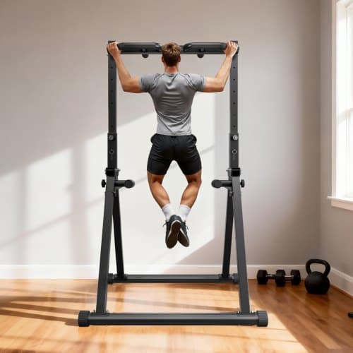 Pull Up Bar, 132x112,5x144-217 cm, Stål, Justerbar, Träningsutrustning