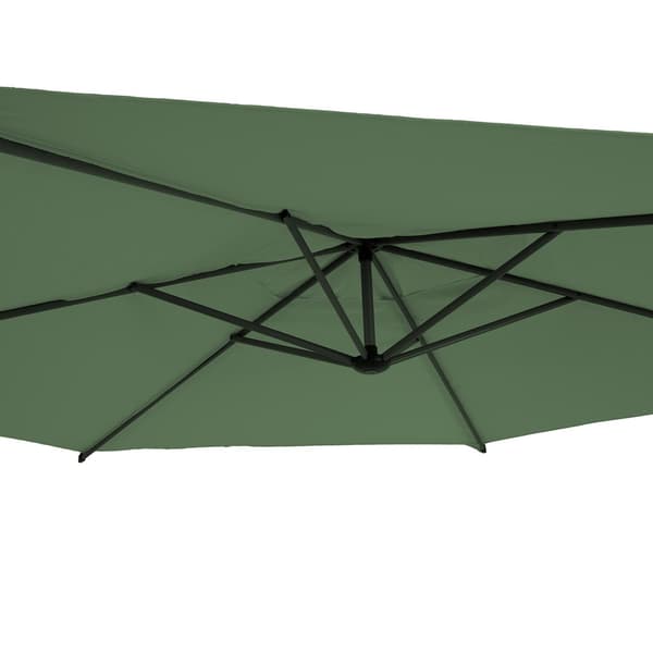 Parasol Malta 300 cm vihreä teräs ulkokäyttöön