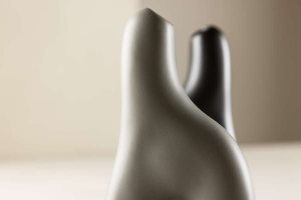 Vase, Aya, 16x9x4 cm, Mørkegrå