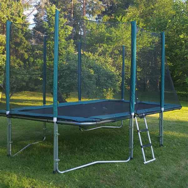 Trampolin 426x274x92 cm Grøn
