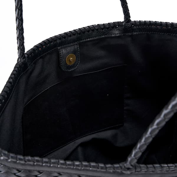 Shopper taske, 13x48x63 cm, Sort, Læder