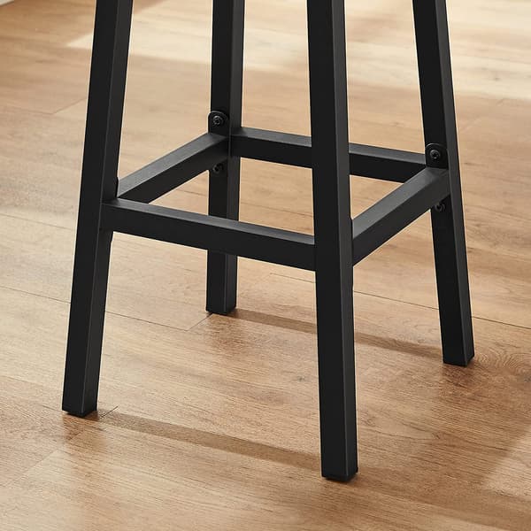 Barstol Sæt 32x32x64 cm Sort Stål