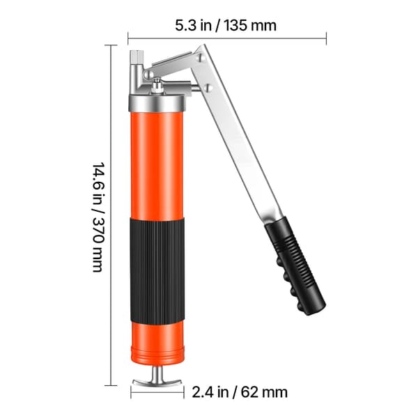 Fettpress, Robust Pistolgreppssats, 37x13.5x6 cm, 0.4 L