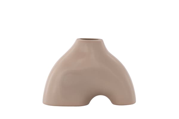 Vase, Kento, 21x8x15 cm, Rosa, Stentøj