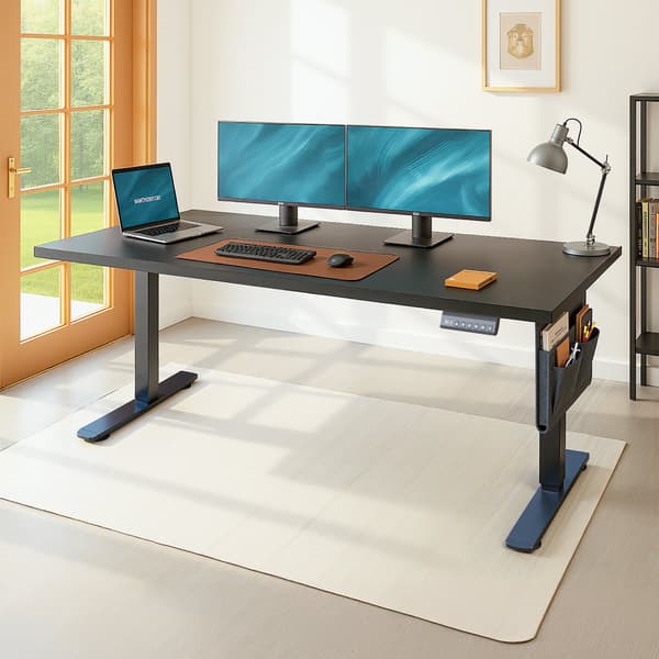 Højdejusterbart skrivebord 60x120x72-120 cm sort, elektrisk