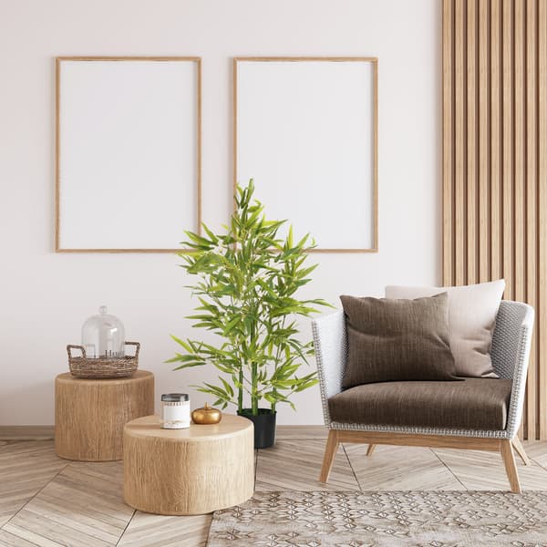Tekokuitubambu 5 vartta 90 cm Vihreä