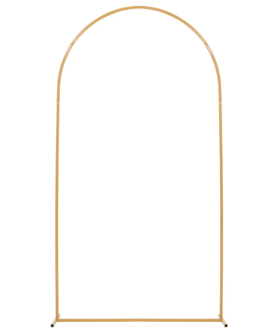 Båge Bakgrundsställ, 220x120 cm, Guld, Metall