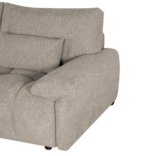 Soffa BARBARA 248x101x89 cm ljusbrunt tyg