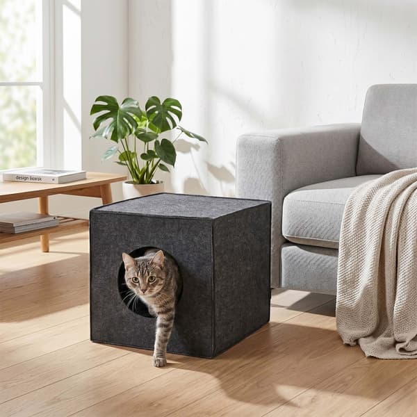 Cat Cave filt hopfällbar grå förvaring, Kodustaar