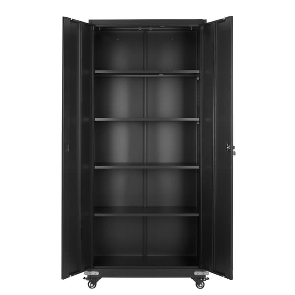 Opbevaringsskab 80x40x184,5 cm Sort Stål