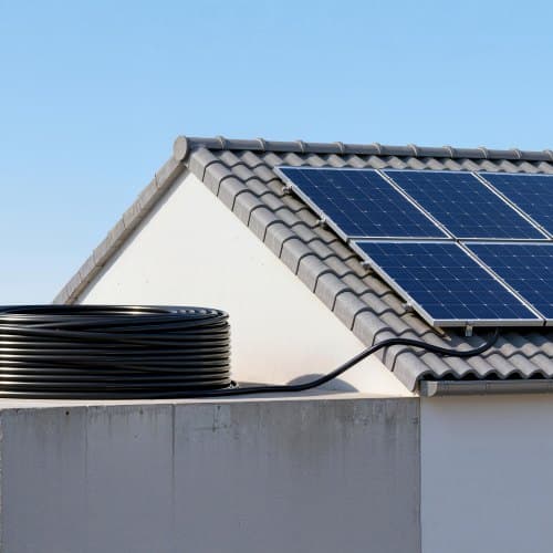 Solcellepanel Forlængerkabel 30,48 m Sort Rød Tinbelagt Kobber Udendørs