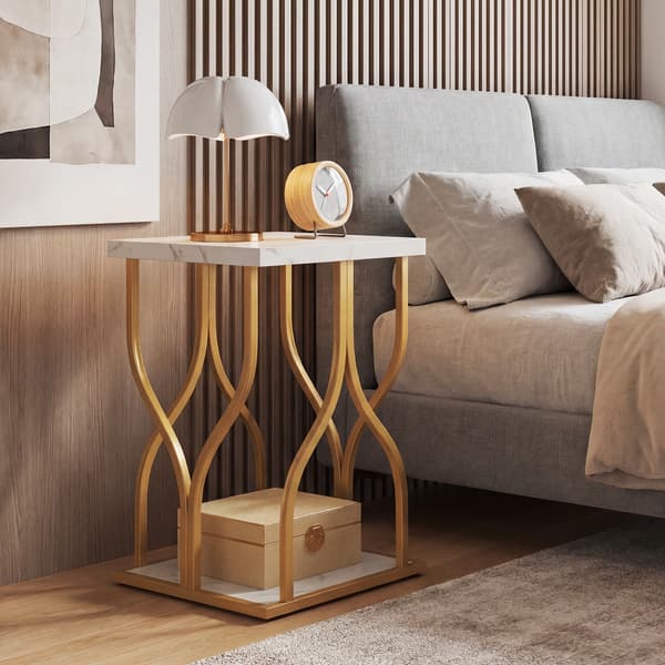 Natskab 39,4x39,4x59,7 cm hvid/guld