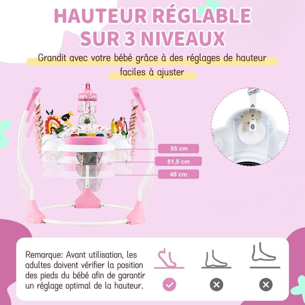 Aktivitetscenter 84x84x90 cm Pink