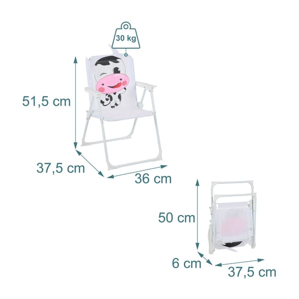 Børne campingstol 51,5x36x37,5 cm foldbar, Kodustaar