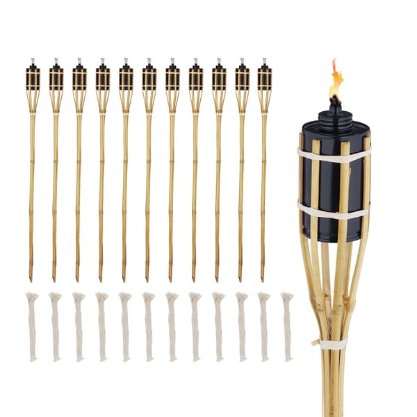 Trädgårdsfackla set, 90x6 cm, Natur, Bambu, Kodustaar