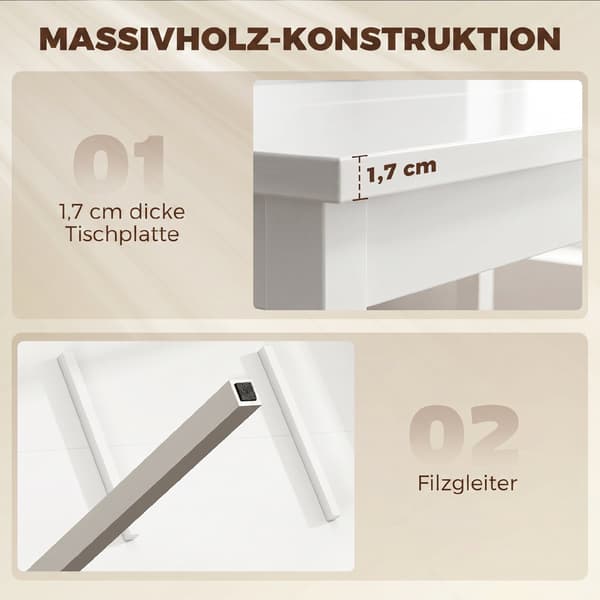 Matgrupp 5-delar Bord 118x73x75 cm Vit