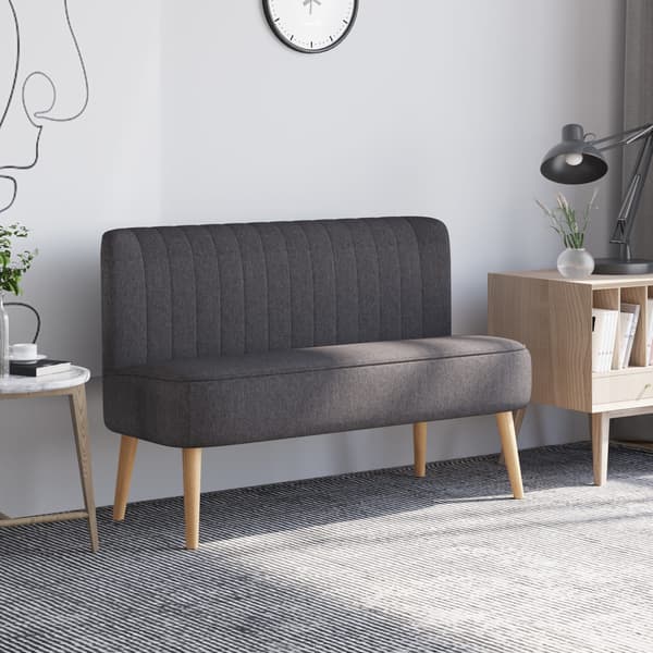 Sofa, 117x56,5x77 cm, mørkegrå, træ