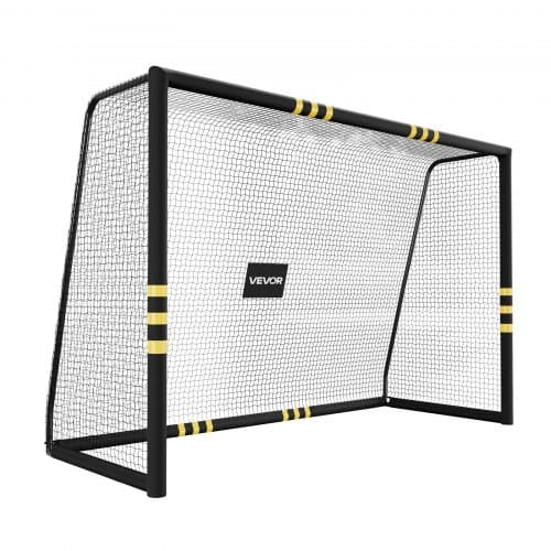 Fodboldmål 3 x 2 m, jernramme PE-net, bærbart og holdbart sæt, net med høj styrke, skumpolstring, jordspyd