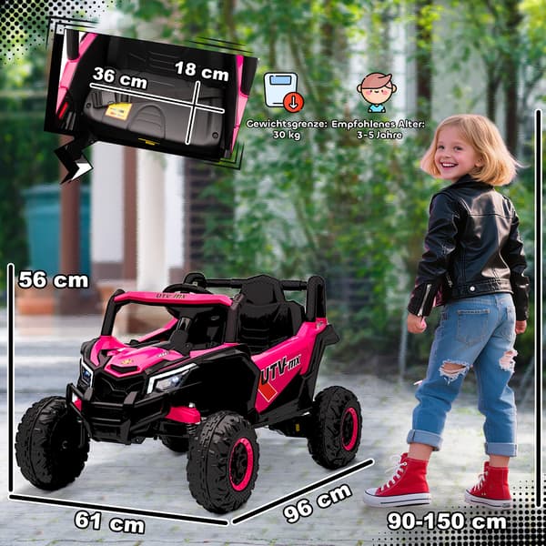 Elektrisk kørelegetøj til børn 96x61x56 cm pink